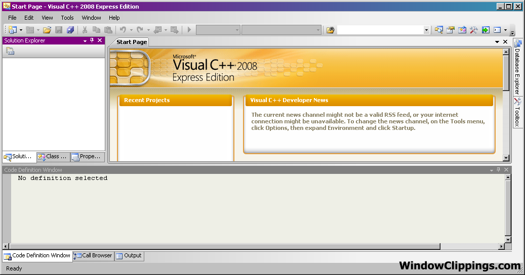 Screenshot of Visual C++ Studio